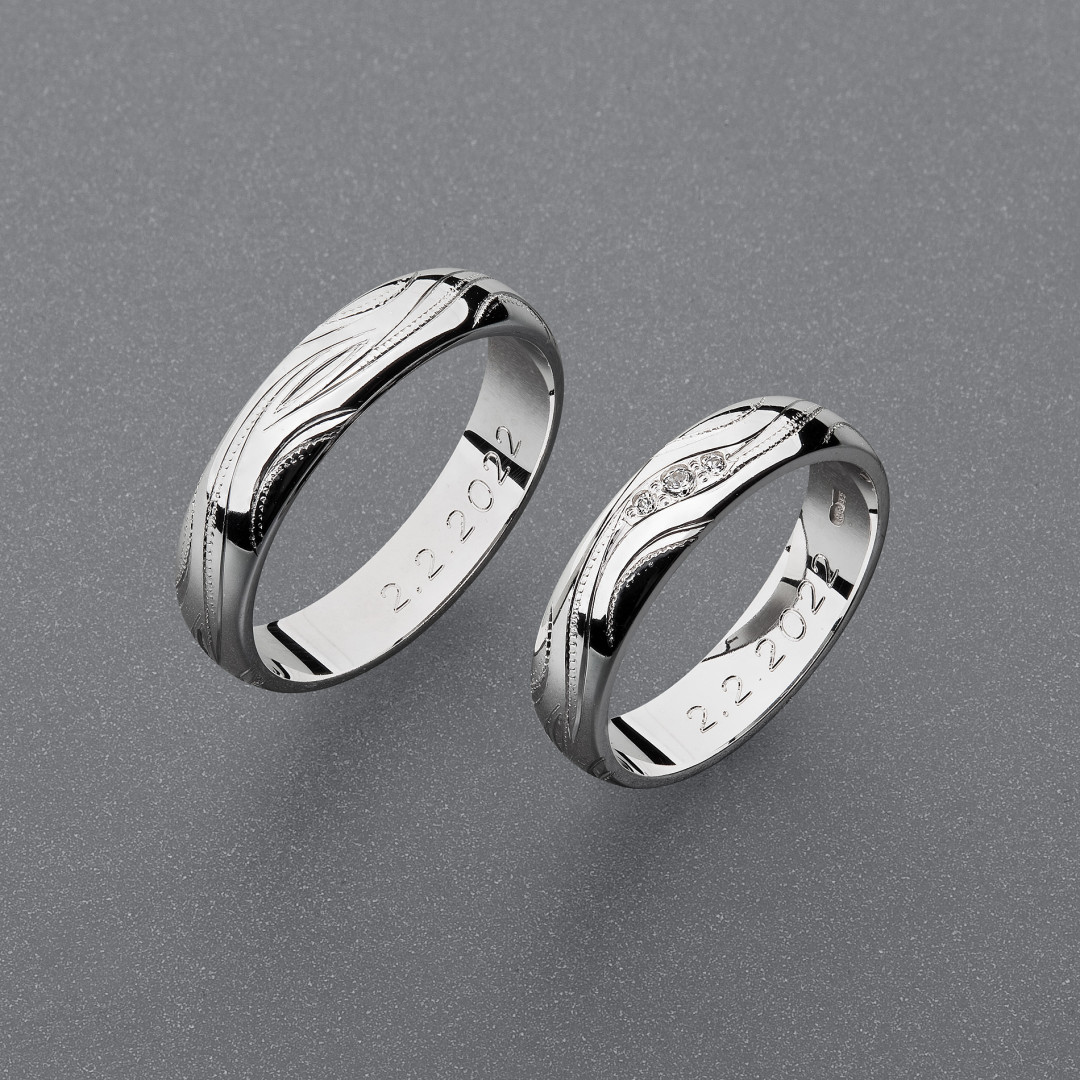 stříbrné snubní prsteny vzor Z110