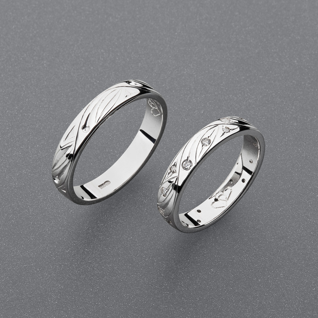 stříbrné snubní prsteny vzor Z113