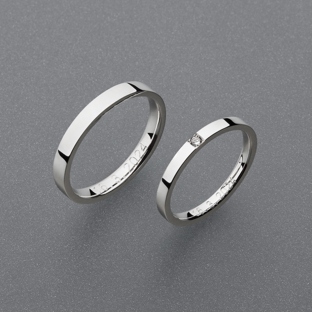 stříbrné snubní prsteny vzor Z116