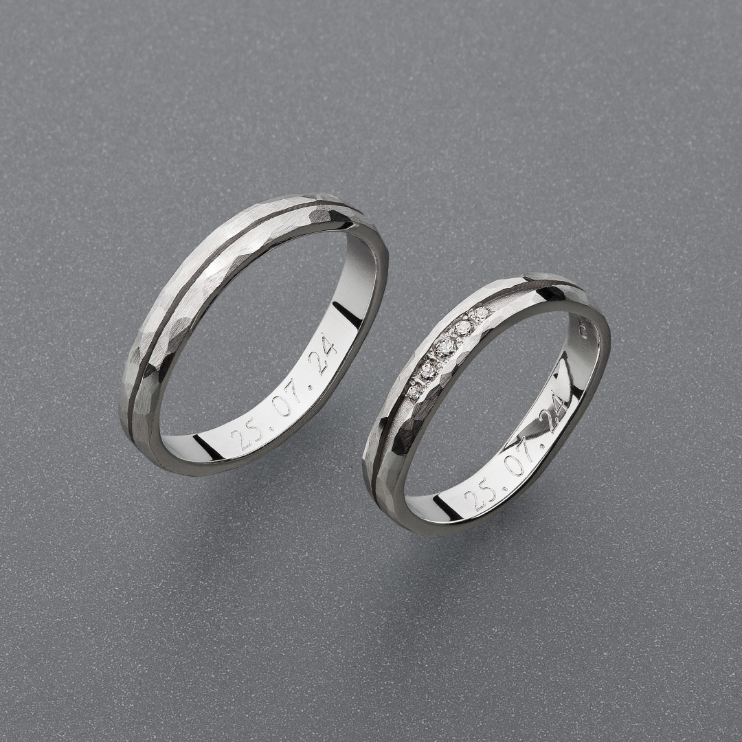stříbrné snubní prsteny vzor Z118