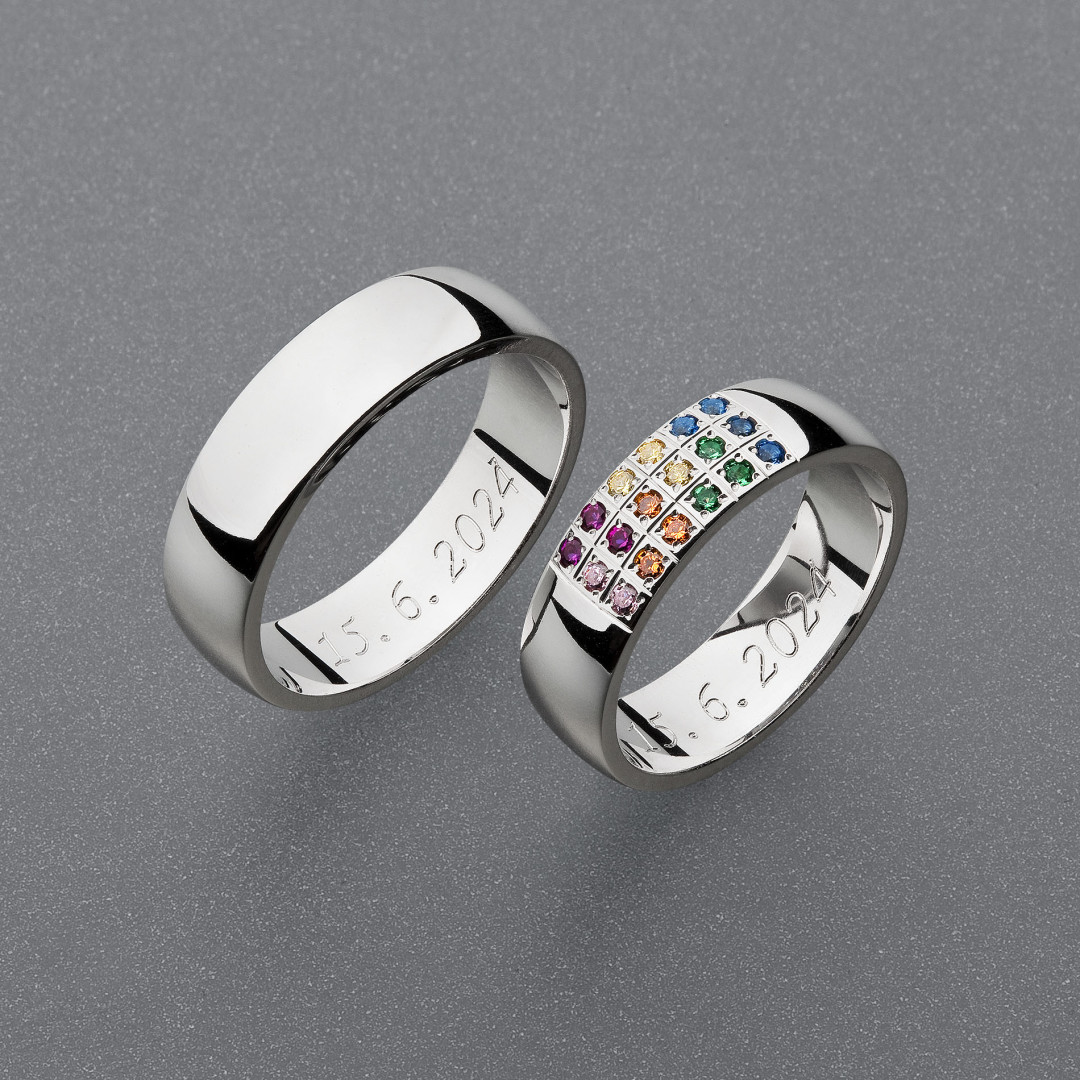 stříbrné snubní prsteny vzor Z121