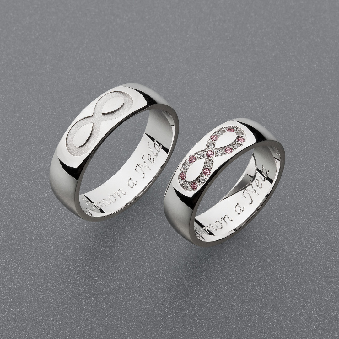 stříbrné snubní prsteny vzor Z122