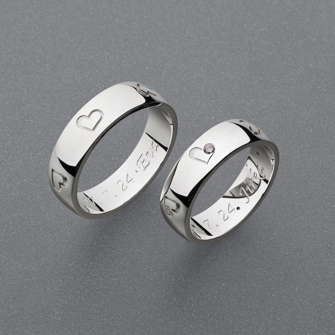 stříbrné snubní prsteny vzor Z123