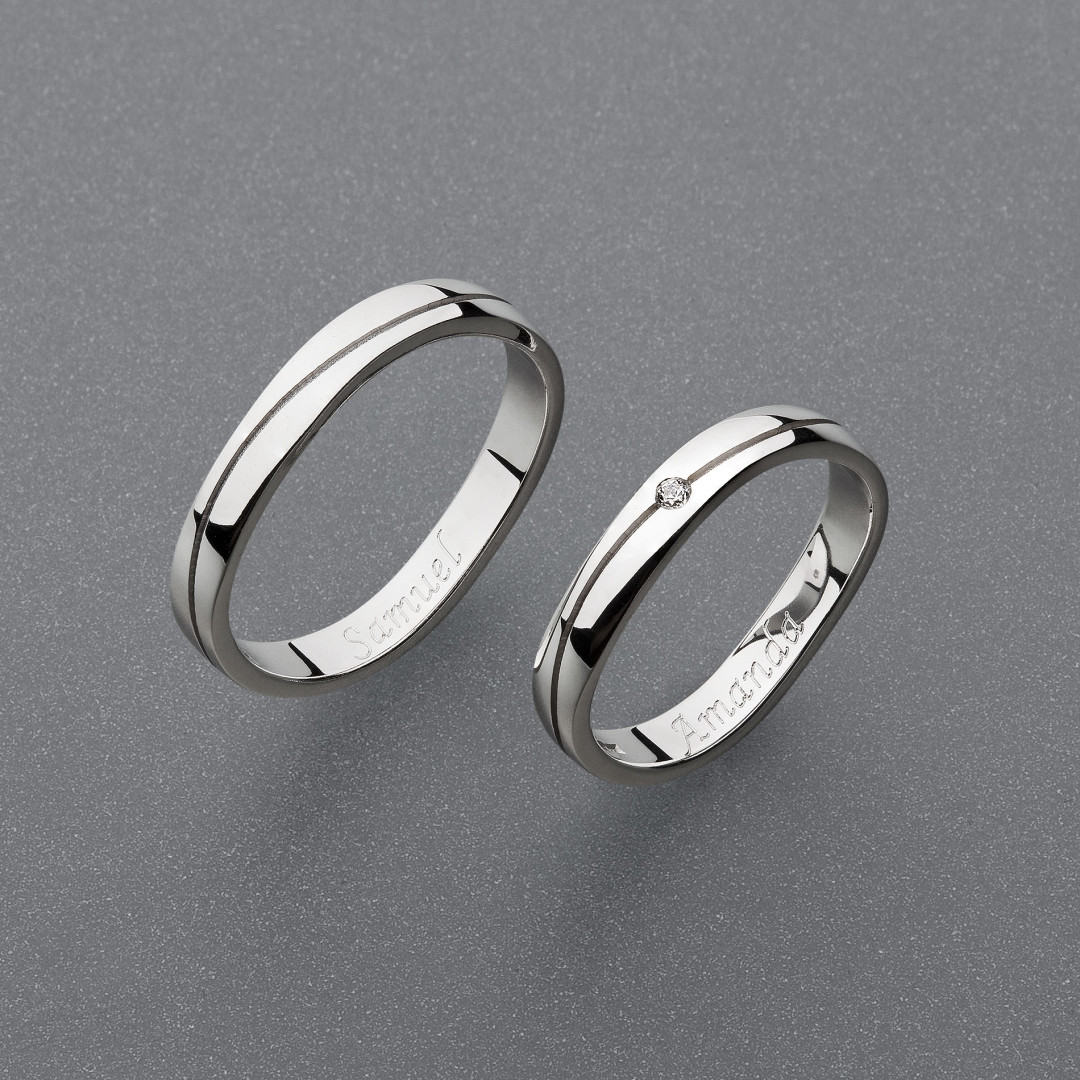 stříbrné snubní prsteny vzor Z125