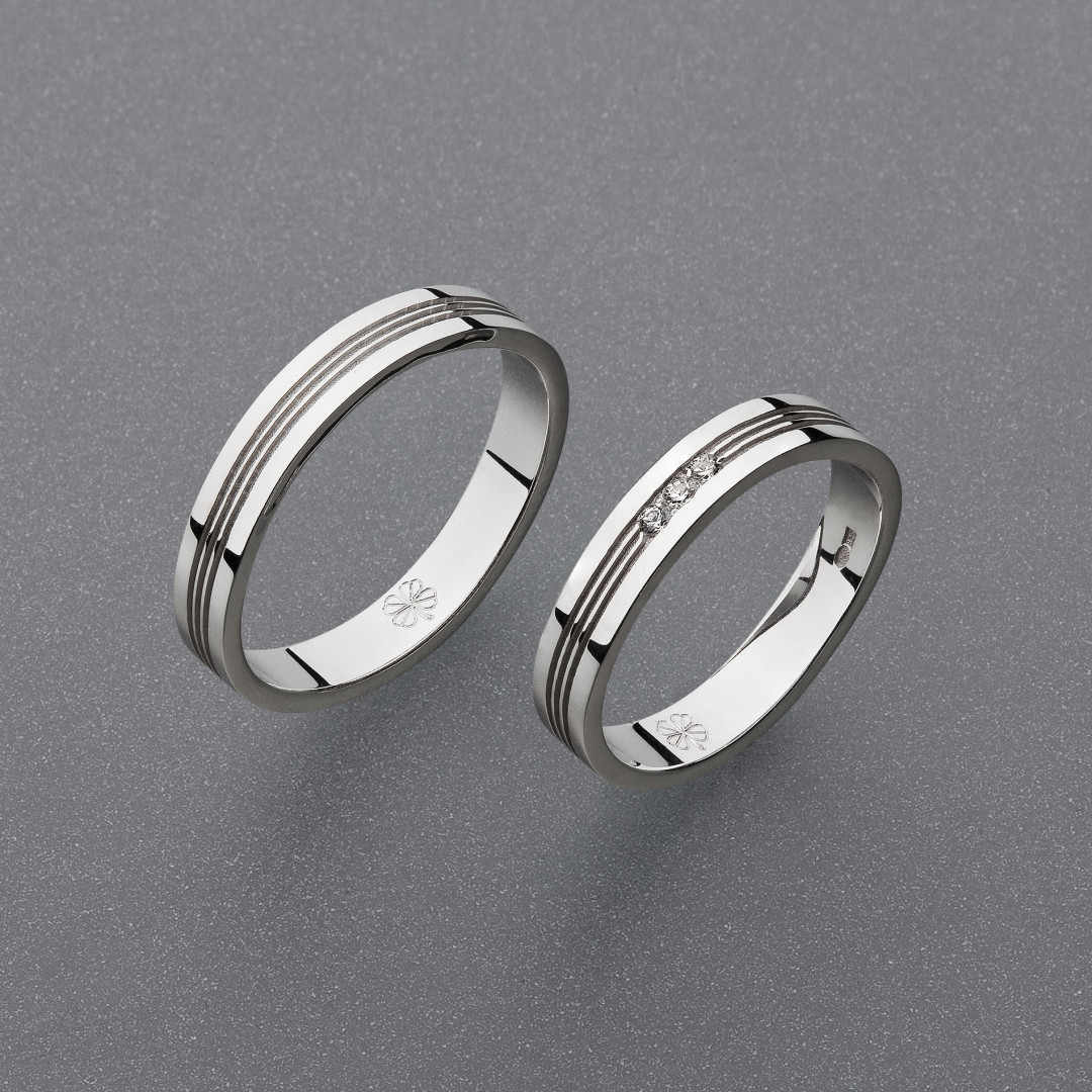 stříbrné snubní prsteny vzor Z126