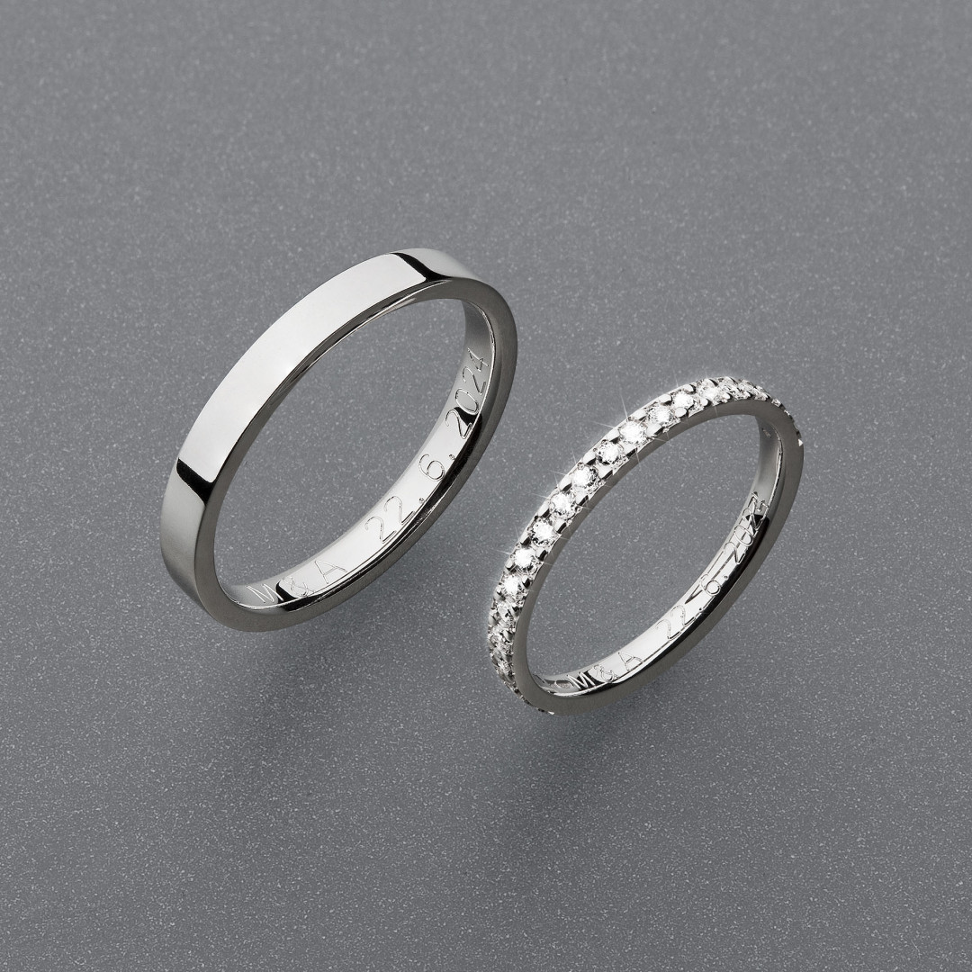 stříbrné snubní prsteny vzor Z117